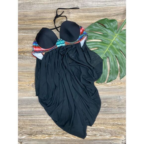 Unique black mesh tankini - Picture 8 of 10